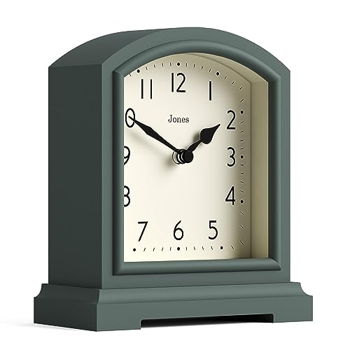 Jones Clocks® Tavern mantel clock, Green, HWD 15.5 x 13.8 x 5.9 cm / 6.1 x 5.4 x 2.3 in - Image 2