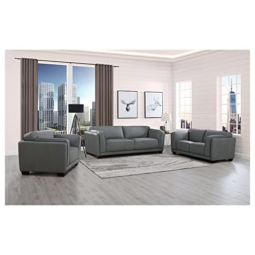 Hydeline Marshall Leather Loveseat and Chair Set