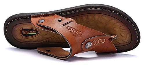 Honeystore Men's Sandals Flip Flops Open-Toe Hollow Shoes4