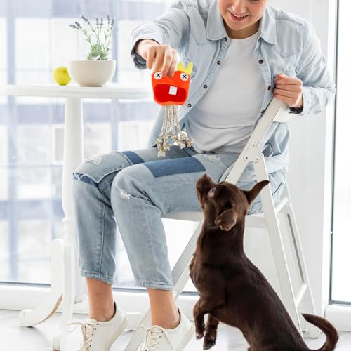 Juguete mordible para cachorros con cuerda y peluche suave miniatura 2