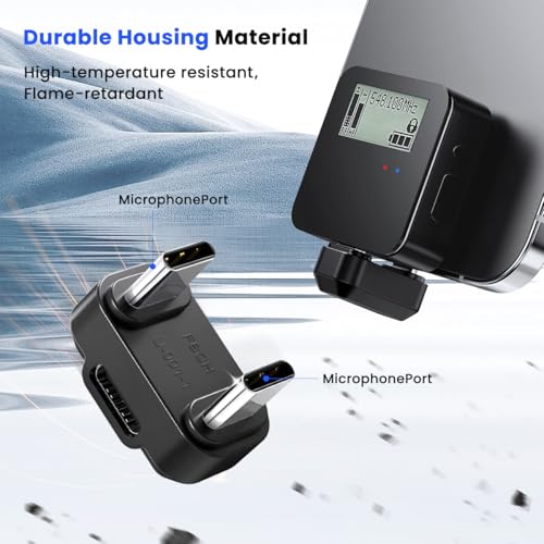 Image of ZORBES USB Type-C to Type-C OTG Adapter for Lavalier Microphone, 180 U-Shaped USB-C Male to Female Connector, Fast Charging & 480mbps Data Transfer, Elbow Converter for DJI Mic Mini, Mic3
