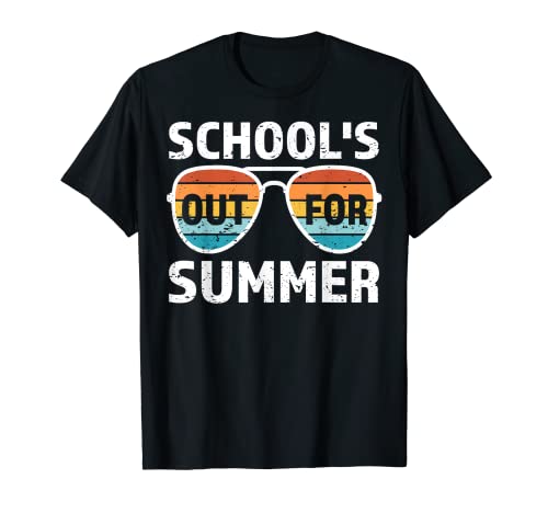 School Out For Summer Retro Last Day School Teacher Tie Dye Camiseta