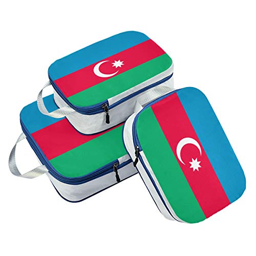 Preisvergleich Produktbild Packwürfel mit Aserbaidschan-Flagge, 3 Stück