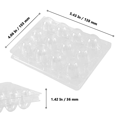 NAMYEUT 50 Stück Wachteleierschachteln 12er Plastik, Eierschachtel Wachteleier Kunststoff Transparente Wachteleierkarton für Wachteleier Packungen