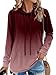 onlypuff Hoodies for Women Tie Dye Hooded Sweatshirts Trendy Teen Girls Fashion Fall Tunic Tops Dressy Shirt Red L