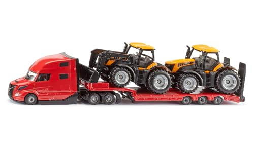 SIKU 1785 Camion Volvo avec Deux tracteurs JCB, 1:87, cabines Amovibles, attelage de remorque, carrosserie en métal, Multicolore, Ensemble de Transport de...