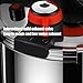 Generic Pressure Cooker 10L 316 Stainless Steel Cookware Three-Speed Adjustment 9 Security Systems with Easy Opening Closing Lid Works on All Cooktops