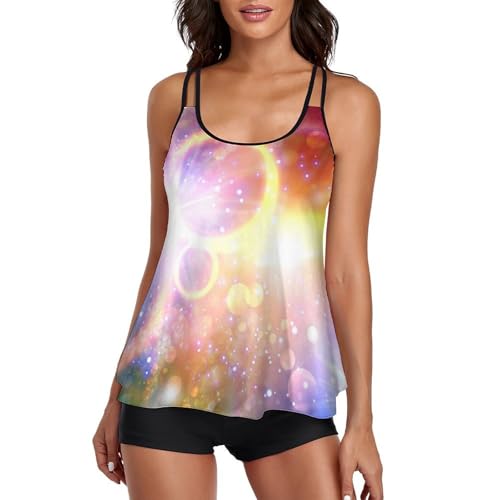 Bikini Tankini avec Short Anti Frottement Robe de Plage Silhouette Harmonieuse