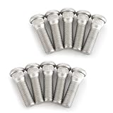 Ferianl 10PCS Wheel Studs, M12x1.5 49mm Long Vehicle Wheel Steel Lug Bolts, OEM#610-266, 90942-02049 Steel Tire Studs, Wheel Lug Stud Car Accessories, Compatible with Chevy Lexus Toyota Scion Pontiac