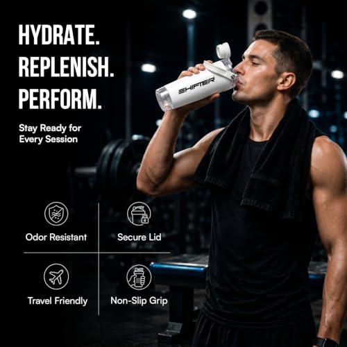 Image of Shifter Nitro Stainless Steel Protein Shaker Bottle 750ml | Leakproof Gym Shaker with Mixing Ball | BPA Free Steel Blender Bottle for Whey Protein, BCAA, Pre Workout & Fitness Drinks