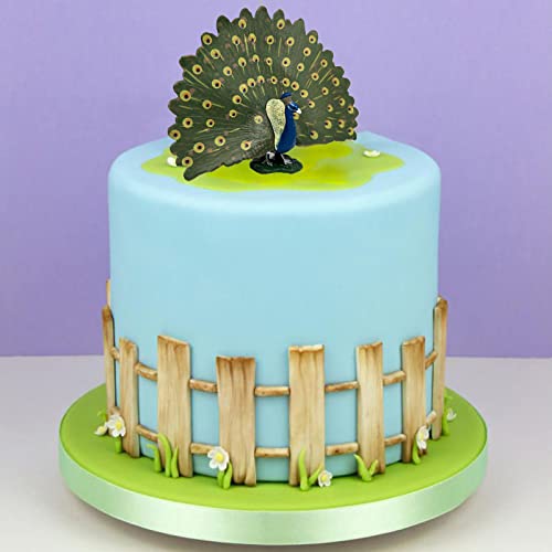 Gemini&Genius Peacock Animal Action Figure Toys, Wild Life Zoo Animal Figurines African Jungle Animal Playset Gift For Kids Educational, Cake Toppers, Party Supplies, Animal Toy Set, Ages 3+ #TOP4