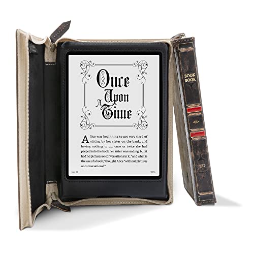 Twelve South BookBook pour Kindle Paperwhite, 11e génération | Étui Rigide en Cuir Pleine Fleur Vieilli et chevalet de visualisation avec Fonction Veille/réveil Automatique Cover
