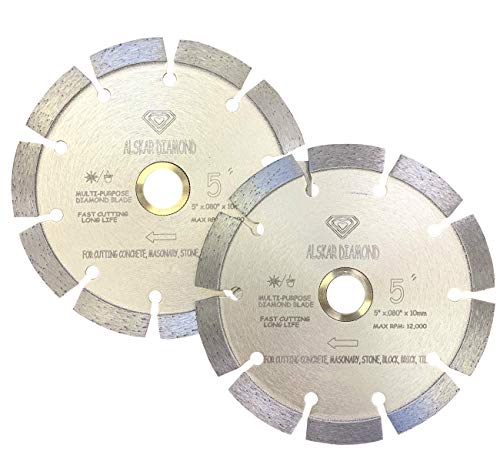 Alskar Diamond USA ADLSS - Cuchillas de diamante segmentadas para corte en seco o mojado (2 unidades)