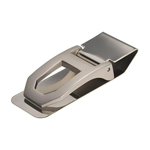 HOUSWEETY Stainless Steel V Shape Slim Money Clip Credit Card ID Cash Holder Cover