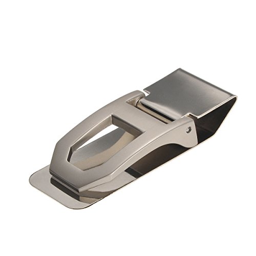 HOUSWEETY Stainless Steel V Shape Slim Money Clip Credit Card ID Cash Holder