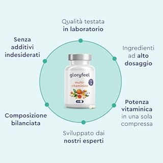 Multivitaminico Completo, Integratore Vitamine 450 Compresse Scorta per più di 1 Anno, Integratore Multivitaminico, Multivitamine e Minerali, con Vitamine A,B,C,D3,E, Calcio, Zinco, Selenio