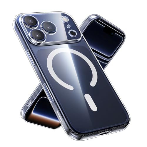 La mejor comparación de Fundas los más recomendados. 41 UGREEN Funda Magnética para iPhone 17 Pro MAX, MagSafe Case Antidesgaste, Anti-Amarillo con Protección de la Lente y contra Caídas, Antigolpes Respaldo Transparente, Carcasa 6.9...