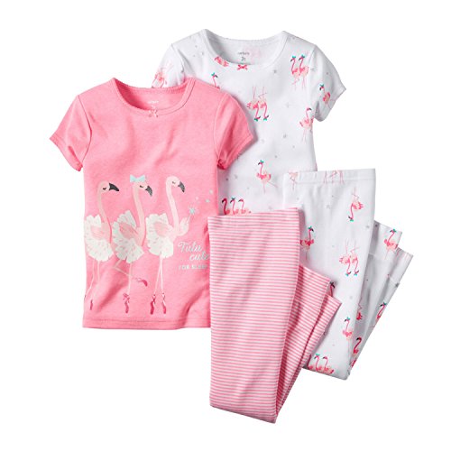 Carter's 4 Piece Pj Set, Flamingo, 4T