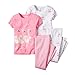 Carter's 4 Piece Pj Set, Flamingo, 4T