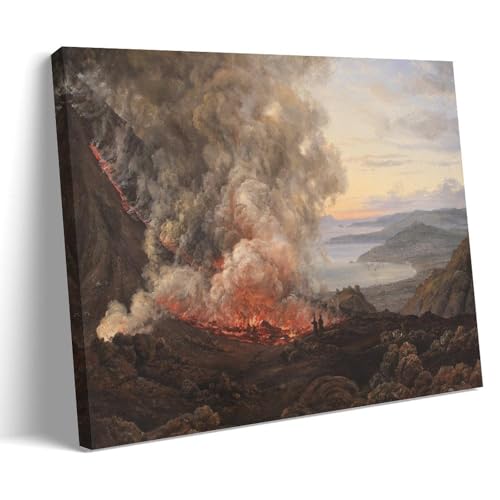 Tableau Éruption du Vésuve Dahl avec impression sur toile haut de gamme
