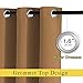 NICETOWN Kitchen Window Curtains Over Sink - Grommet Blackout Solid Vertical Small Curtains & Drapes Noise Reducing for Laundry, Gold Brown, W52 x L45, 2 Panels