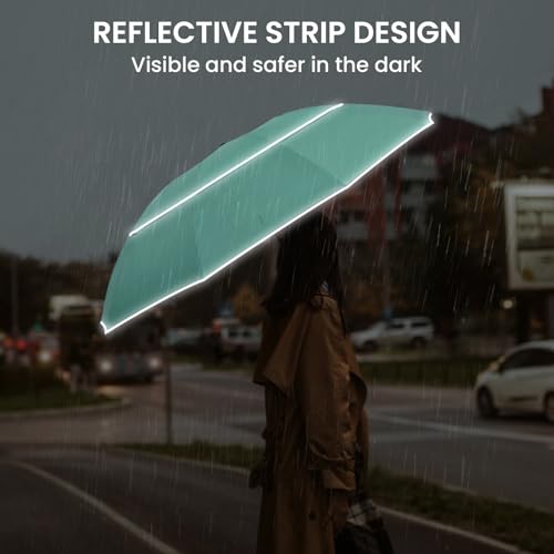 G4Free 54/62 Inch Large Inverted Golf Umbrella Windproof Reflective Stripe - image 2