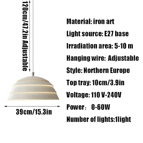 Lustre une tête E27 en métal de style simple et design premium - 7