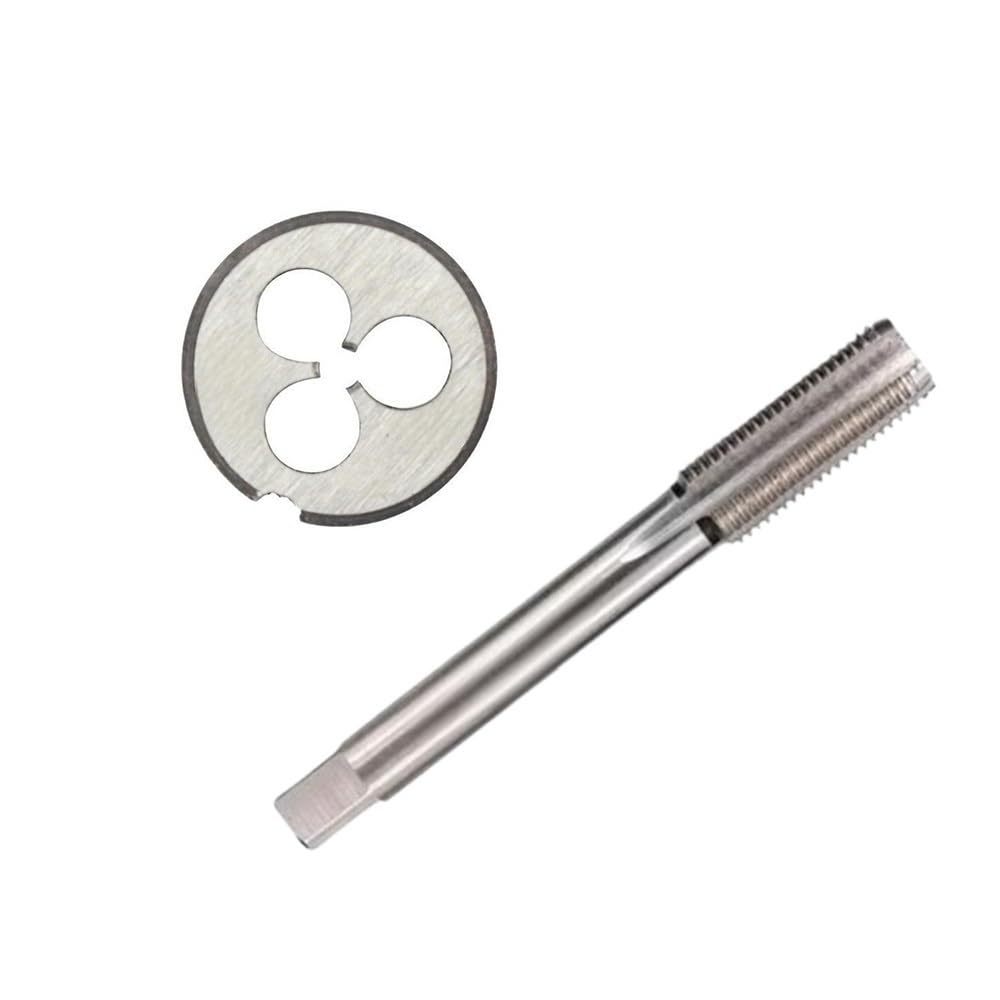 2pcs Used for Machine Tool Internal and External Thread Tapping, Left Hand Metric Tap Die Set M2-M22, Tap and Round Die(M3x0.5)