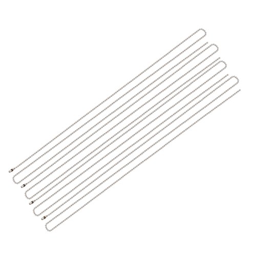 Aexit Chaînes de boule de perle d'acier inoxydable Keychain 1.5mm par 24 pouces 4pcs PA545865Y354595W