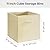 StorageWorks Beige Storage Cubes, 11 Inch Cube Storage Bins with Handle, Cube Storage Organizer Bins for Shelves and Closet, Collapsible Storage Bins, 4-Pack