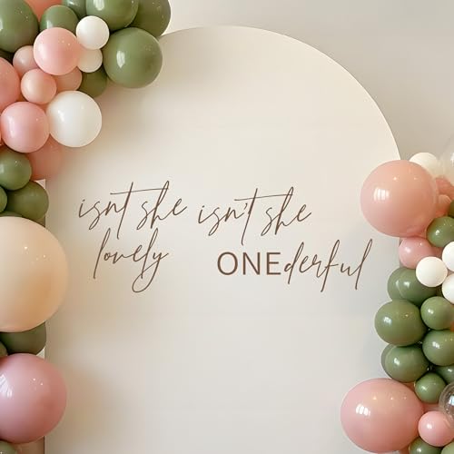 I'snt She Lovely I'snt She Onederful First Birthday Decorations - I'snt She Onederful Sign Decal for Balloons Arch Backdrop, First Birthday Decorations for Boy, 1St Party Supplies Banner for Girl