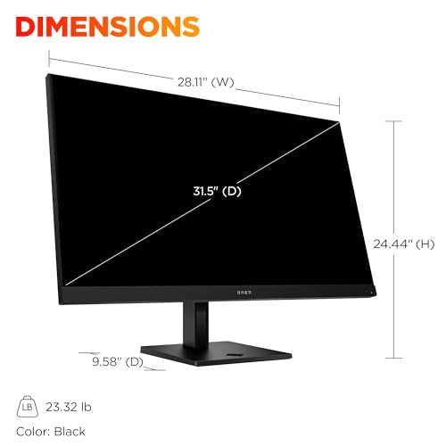 Image of HP OMEN 31.5 inch UHD 144Hz Smart Gaming Monitor, 4K UHD Display (3840 x 2160), IPS Panel Technology, VESA DisplayHDR 400, 1ms GtG, NVIDIA G-SYNC Compatible, Black, OMEN 32x (2025) (Renewed)
