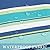 Adabana Outdoor Waterproof Throw Pillow Covers 12x20, Decorative Colorful Striped Lumbar Pillows Cover Set of 2 for Patio Garden Blue