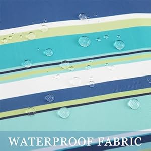 Adabana Outdoor Waterproof Throw Pillow Covers 12x20, Decorative Colorful Striped Lumbar Pillows Cover Set of 2 for Patio Garden Blue Adabana Outdoor Waterproof Throw Pillow Covers 12×20 Decorative Colorful Striped Lumbar Pillows Cover Set of 2 for Patio Garden Blue