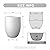 Kante Tall Concrete Planter, 21.7-Inch Height White Large Indoor Outdoor Plant Pot with Drainage Hole for Patio Garden Home, Modern Decor for Flowers and Tree