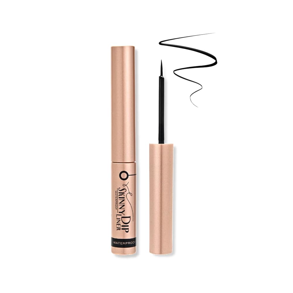 Oz lab Skinny Dip Shiny Black Dip Liner – 24H Long Lasting Eyebrow Gel for Fluffy or Laminated Brows, Clear Vegan Brow Gel with Precise Applicator,