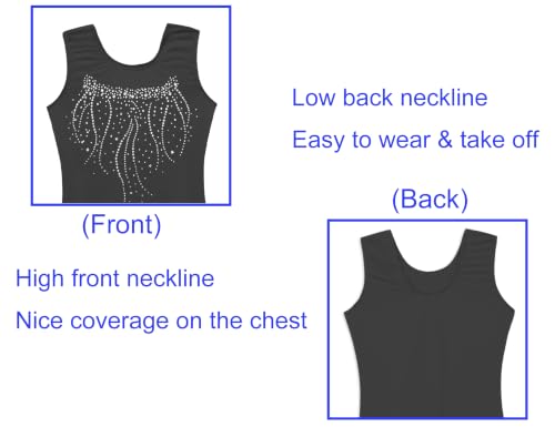 Image of Domusgo Gymnastics Leotards for Girls Sparkly One Piece Biketard Size 1-10Y