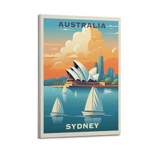 Poster de voyage opéra de Sydney 40x60 cm impression sur toile