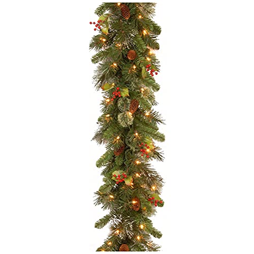 Coronas Y Guirnaldas, Home Improvement HEITIGN 2.7m Guirnalda Navideña de Ratán con 50 Luces LED Guirnaldas Navideñas Artificiales Decoraciones para árbol de Navidad Chimeneas Escaleras Puerta...