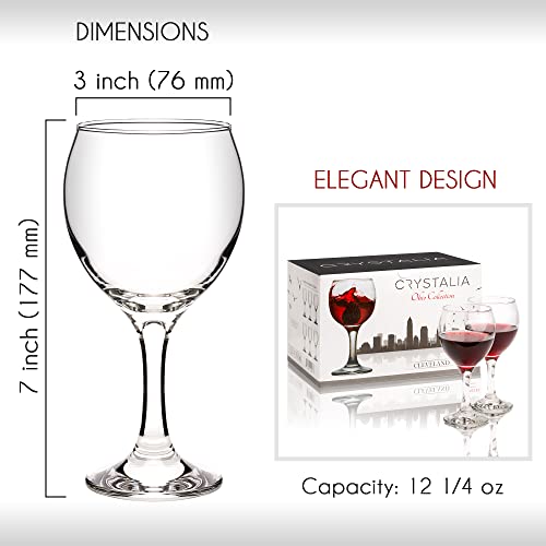 CRYSTALIA Premium Wine Glasses 4 Set, 360ml 100% Lead & Cadmium Free Dishwasher Safe, Short Stemmed Wine Glass Set, Small and Sturdy Wine Glasses, Perfect for Home, Parties and Restaurants - Image 5