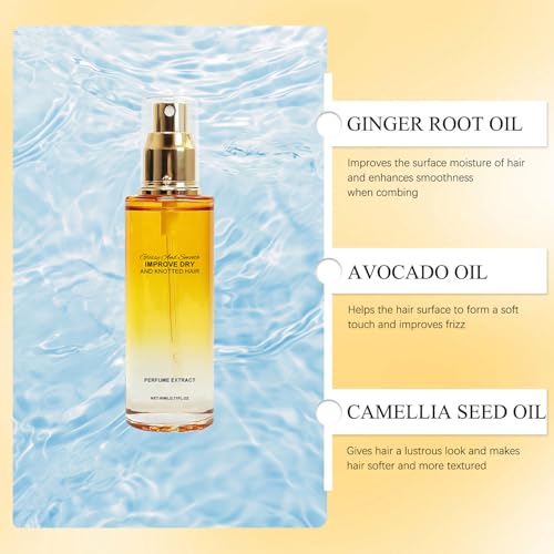 EOIRULA Hair Essential Oil Spray, Conditioning Oil Spray Scalp & Hair Strengthener Leave-ln Conditioner Comforting, Scented Hair Oil Perfume Spray for Dry and Frizzy Hair