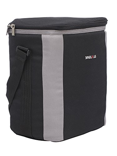Image of BagsRUs 12 Litre Black Polyester 6 by 750ml Bottle Portable Chiller Cooler Travel Bag with Free ice Pack (CH106FBL)