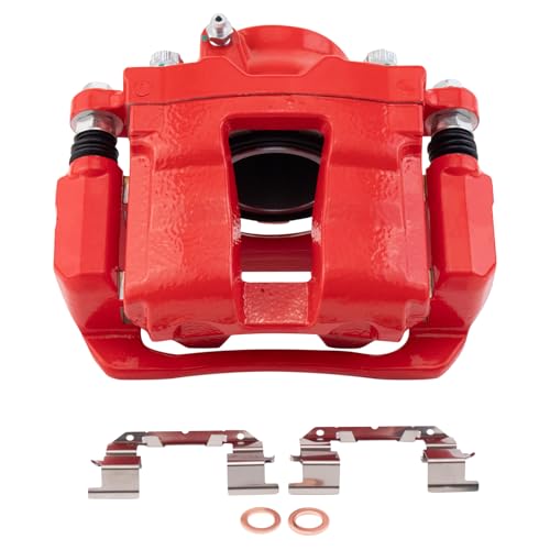 Image of TRQ Front and Rear Brake Caliper Set Performance Coated Brackets Compatible with 2011-2015 Hyundai Sonata 2011-2015 Kia Optima