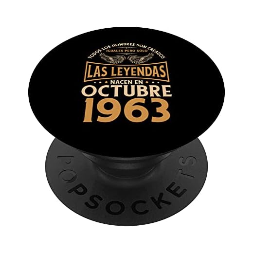 Cumpleaños Hombre Regalos Las Leyendas Octubre 1963 PopSockets PopGrip Intercambiable