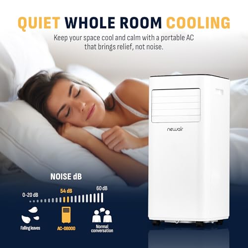 Newair 8,000 BTU Portable Air Conditioner for Bedrooms & Small Rooms | Compact Portable AC Unit for Room with Self-Evaporative Cooling, Dehumidifier & Remote Control | White - Image 6