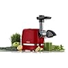 Omega H3000RED Juicer Cold Press 365 Slow Masticating Easy to Clean, Quiet Motor, High Juice Yield and Preserves Nutritional Value, Fruits, Vegetables and Leafy Greens, 150-Watt, Red