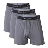 Chill Boys Soft Bamboo Mens Boxers 3 Pack - Cool, Comfortable Bamboo Underwear, Boxer Shorts (Small,