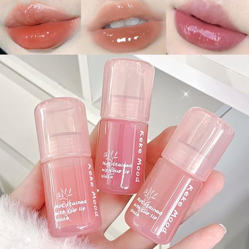 HJXUQIME 3PCS Lip Glossy Butter Balm Set,Instant Moisture and Hydration Lip Gloss,Long-lasting...
