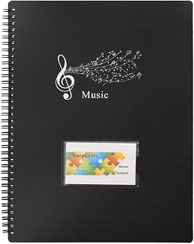 Writable Sheet Music Folder 30 Sleeves 60 Pages Binder Organizer A4 Choir Storage Folder Paper Document Holder for Piano Guitar Violin