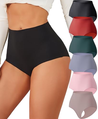 FINETOO Womens Underwear Seamless High Waisted Underwear for Women Silky